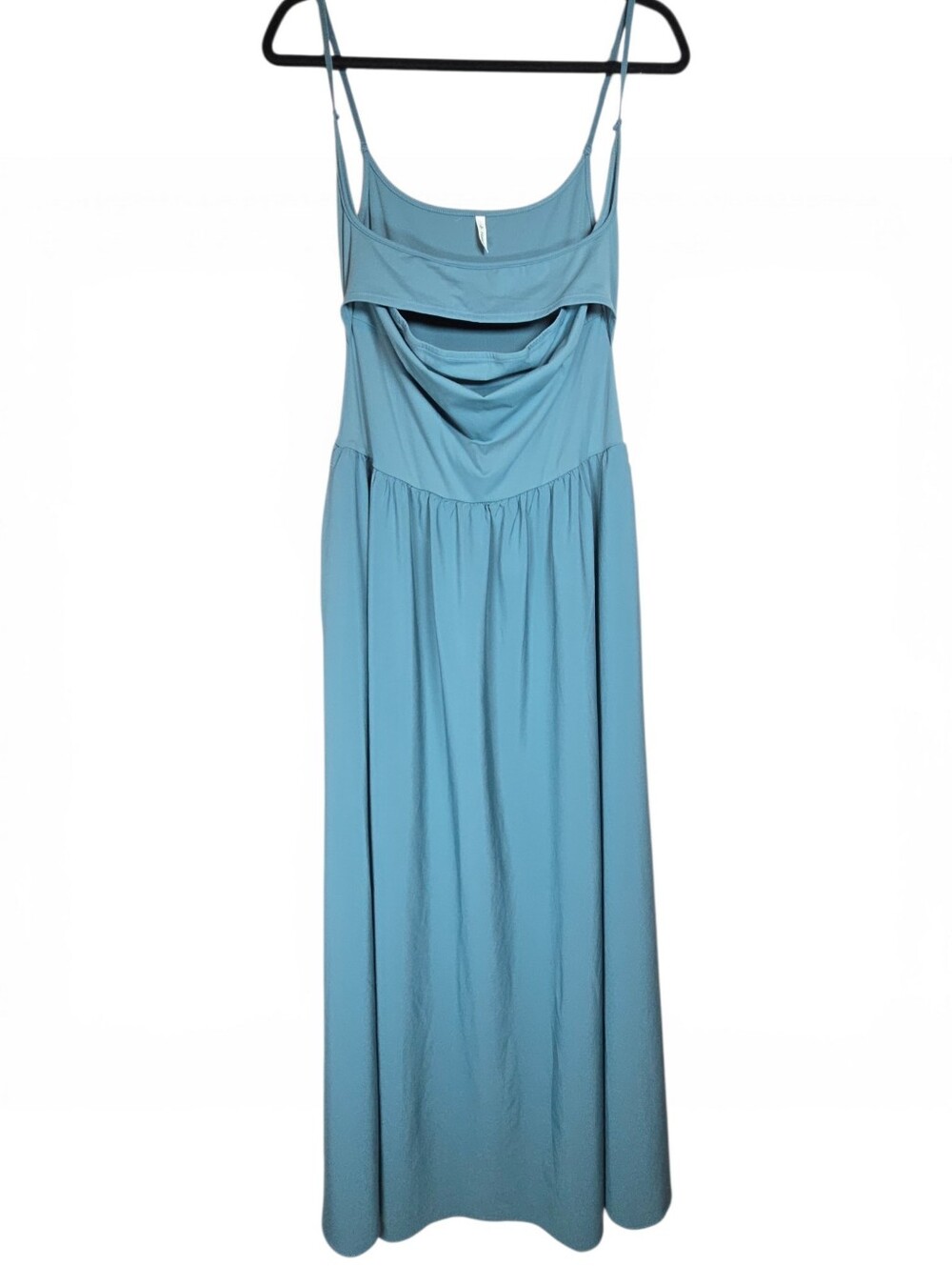 HALARA Teal-Green Maxi Dress with Slim Straps - Picture 5 of 12